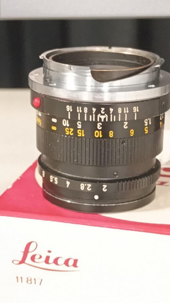 Leica - Summicron 50 mm F2, Audio, Tv en Foto, Fotocamera's Analoog, Nieuw, Compact, Leica, Ophalen