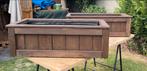 2 Houten plantenbakken met worteldoek., Tuin en Terras, Bloembakken en Plantenbakken, Ophalen, 100 cm of meer, Nieuw, Tuin