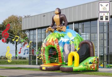 springkasteel disco aap te koop, Enlèvement, Comme neuf