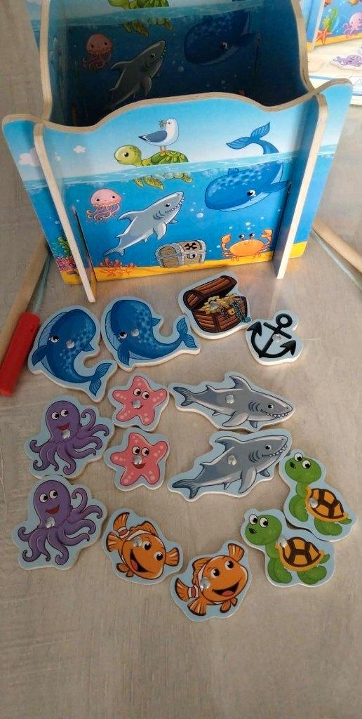 hengelspel / Visspel Playtive, Kinderen en Baby's, Speelgoed | Houten speelgoed, Gebruikt, Overige typen, Ophalen of Verzenden