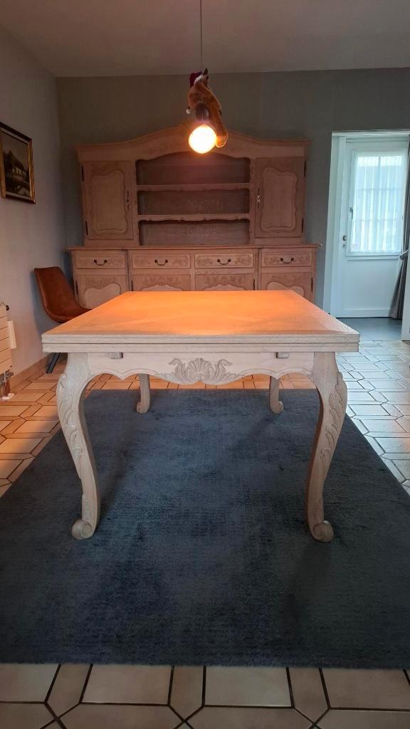 Vintage  Eetkamer eik, Huis en Inrichting, Complete eetkamers, Zo goed als nieuw, 8 stoelen of meer, Ophalen of Verzenden