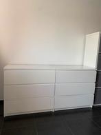 2 commodes blanches Ikea MALM 3 tiroirs, Huis en Inrichting, Kasten | Ladekasten, Gebruikt