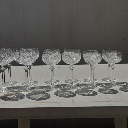 3x4 verres du Val Saint Lambert modèle Berncastel, Antiek en Kunst, Antiek | Glaswerk en Kristal, Ophalen