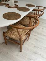 Rotan stoelen teakhout, Huis en Inrichting, Ophalen, Zo goed als nieuw