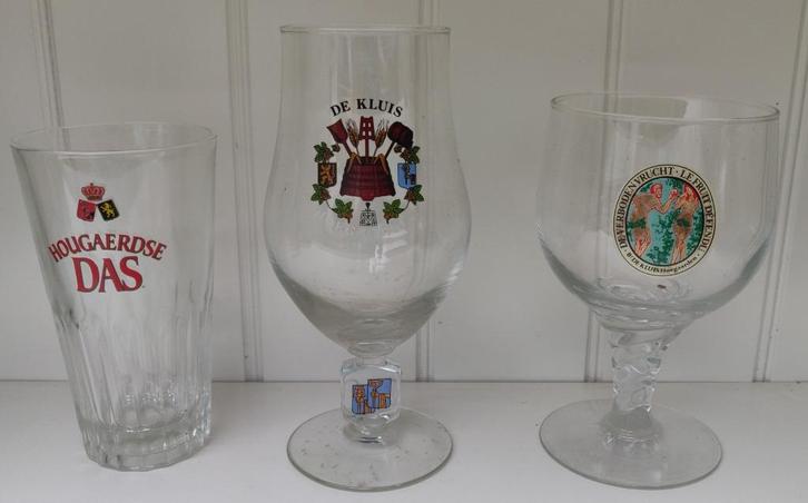 Bijzondere Glazen van Hoegaarden, Verzamelen, Glas en Drinkglazen, Zo goed als nieuw, Bierglas, Ophalen