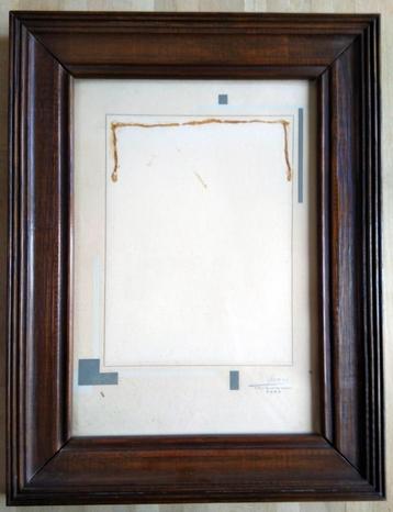Houten fotokader met glas uit de jaren 1950  beschikbaar voor biedingen