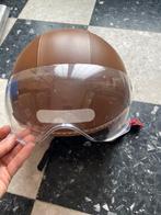 maat small mokka kleur helm en retro ecru, Vélos & Vélomoteurs, Casques de cyclomoteur, Enlèvement ou Envoi, Utilisé, Small