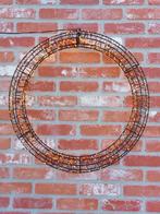 Nieuwe zwart metalen kerstkrans met ledlichtjes. Dia 56cm, Diversen, Kerst, Ophalen