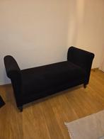 Meridienne en velour noir, Huis en Inrichting, Zetels | Zetels en Chaises Longues, Ophalen