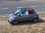 Fiat 500 Cabrio, Auto's, Beige, Cabriolet, Leder en Stof, Handgeschakeld