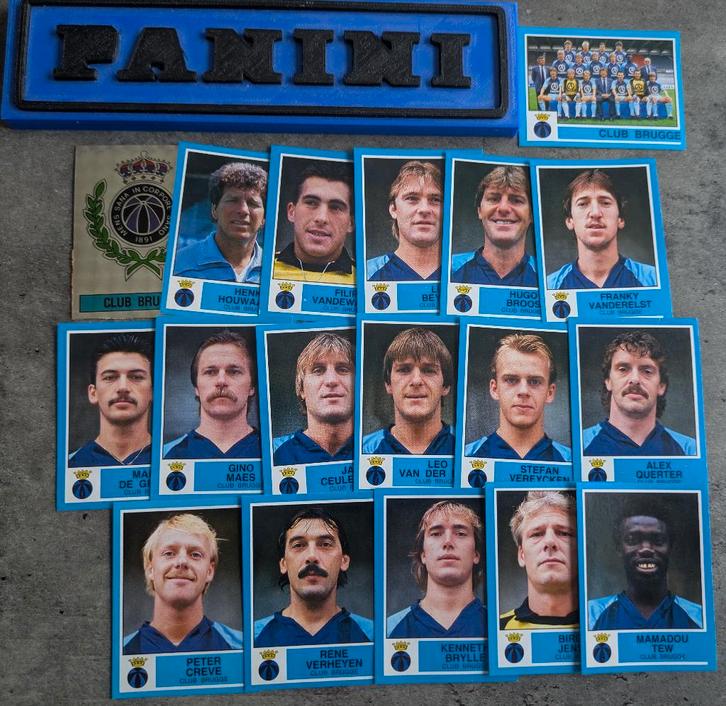 PANINI FOOTBALL 87 CLUB BRUGES 18 AUTOCOLLANTS FOOT 1987, Hobby & Loisirs créatifs, Autocollants & Images, Neuf, Envoi