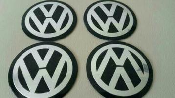 Autocollants/logos pour enjoliiveurs VW 4 x 90 mm 