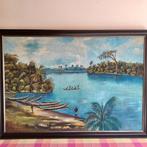 Afrikaans rivierlandschap (Congo, koloniale tijd), Antiek en Kunst, Ophalen