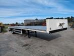 Platte oplegger met stuuras in goede en propere staat, Wit, Particulier, Aanhangers en Opleggers, Te koop