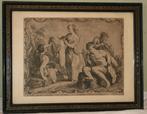 Antieke Gravure Giovanni Volpato 18de eeuw De naakten kleden, Antiek en Kunst, Kunst | Etsen en Gravures, Ophalen of Verzenden