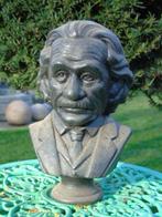 ALBERT EINSTEIN beeld of buste in roestig brons gietijzer, Tuin en Terras, Overige typen, Ophalen of Verzenden, Metaal, Zo goed als nieuw