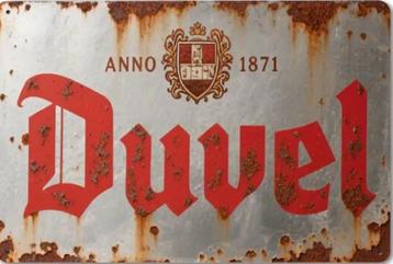 Reclamebord vintage Duvel (roest) - mancave poolhouse nieuw beschikbaar voor biedingen