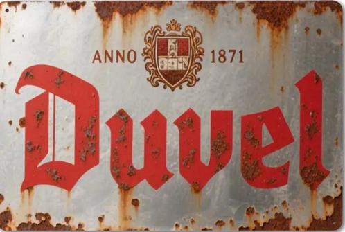 Reclamebord vintage Duvel (roest) - mancave poolhouse nieuw, Verzamelen, Merken en Reclamevoorwerpen, Zo goed als nieuw, Reclamebord