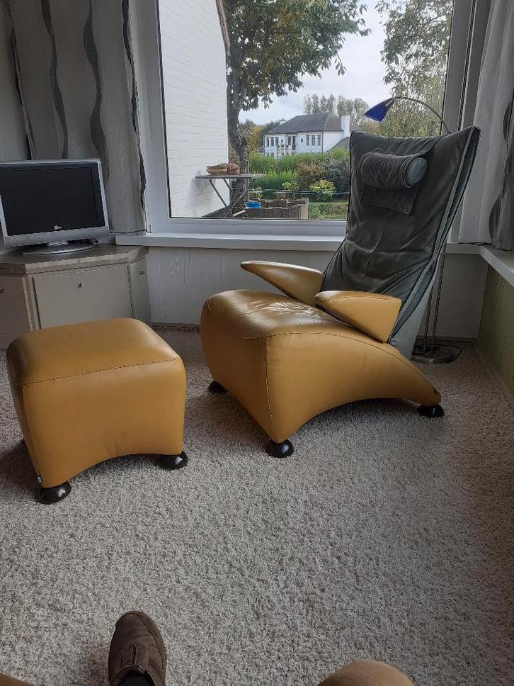 Canapé en cuir JORI — modèle vintage, Maison & Meubles, Canapés | Salons, Utilisé, Enlèvement