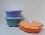 Tupperware « CrystalWave » 390 - 560 - 775 ml - Opruiming, Ophalen of Verzenden, Nieuw, Paars, Bus of Trommel