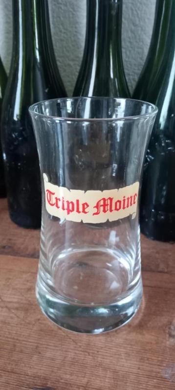 Brouwerij bier antiek glas Triple Moine beschikbaar voor biedingen