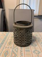 Ijzeren Lampion, Ophalen of Verzenden, Zo goed als nieuw, Metaal, Grijs