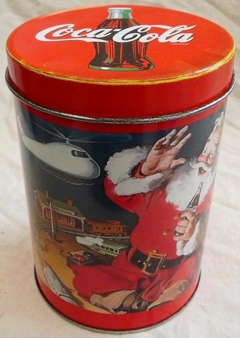 Blik / Storage Tin, Kerst / Christmas, Coca Cola, 1990s.(1), Verzamelen, Merken en Reclamevoorwerpen, Gebruikt, Gebruiksvoorwerp