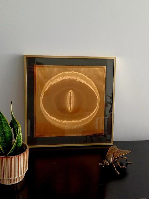 Vintage spage age gouden print, Antiek en Kunst, Kunst | Litho's en Zeefdrukken, Ophalen of Verzenden