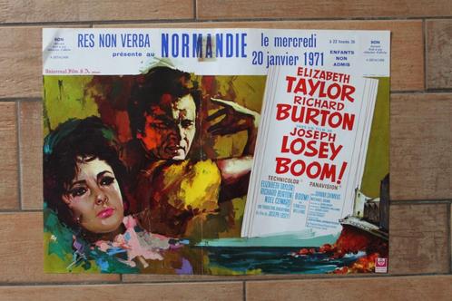 filmaffiche Elizabeth Taylor Boom 1968 filmposter, Collections, Posters & Affiches, Comme neuf, Cinéma et TV, A1 jusqu'à A3, Rectangulaire horizontal