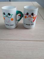 2 mokken I love you en I need you, Enlèvement ou Envoi, Comme neuf