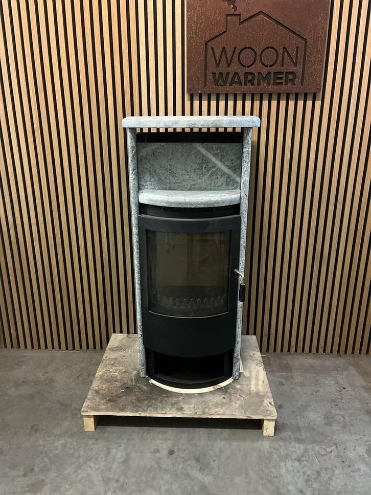 25082 Speksteenkachel 7kw, Huis en Inrichting, Kachels, Gebruikt, Vrijstaand, Houtkachel, Hout, Ophalen