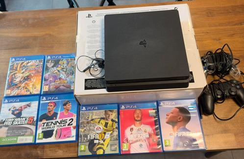 PlayStation 4 in perfecte staat, Games en Spelcomputers, Spelcomputers | Sony PlayStation 4, Zo goed als nieuw, Slim, 500 GB, Met 2 controllers