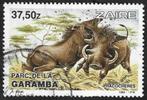 1 Postzegel Zaïre Jaar 1984  Garamba Nationaal Park, Ophalen of Verzenden, Gestempeld, Dier of Natuur