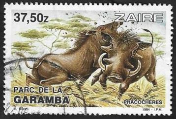 1 Postzegel Zaïre Jaar 1984  Garamba Nationaal Park beschikbaar voor biedingen
