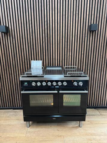 Luxe hoogglans zwarte Boretti Fornuis 100cm (Gratisbezorgen) beschikbaar voor biedingen