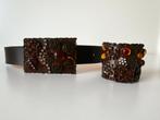 Ceintuur + armband, Kleding | Dames, Riemen en Ceinturen, Ophalen of Verzenden, Zo goed als nieuw, 80 tot 90 cm, 3 tot 5 cm