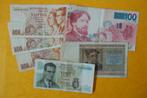 6 VERSCHILLENDE Belgische Biljetten ( handteken en jaartal ), Postzegels en Munten, Setje, Verzenden