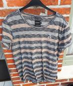 Chasin'-T-shirt pour homme KM-taille L rayé gris noir beige, Chasin', Taille 52/54 (L), Porté, Noir