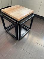 Table de salon acier noir mat, Maison & Meubles, Comme neuf, Moins de 50 cm, Moins de 50 cm, Moins de 50 cm
