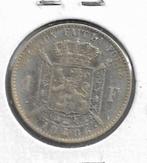 België: 1 frank 1886 FR over 1866  - zilver - morin 177a, Zilver, Zilver, Losse munt, Verzenden