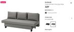 IKEA Sofa bed ÄLVDALEN, Huis en Inrichting, Slaapkamer | Slaapbanken, Grijs, Gebruikt, 140 cm, Ophalen