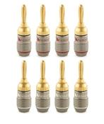 Nakamichi FanLock Banaanstekker verguld 24K 2x4 stuks, Ophalen of Verzenden