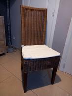 Set van 4 rotan stoelen, Huis en Inrichting, Stoelen, Ophalen, Gebruikt, Bruin, Hout