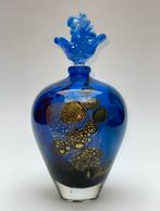 Ada Loumani 1995 glazen fles met gouden grafische inleg, Antiek en Kunst, Ophalen of Verzenden