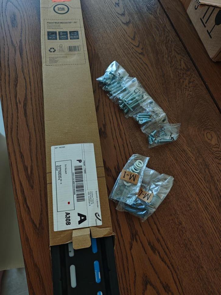 Muurbeugel tv BlueBuild 50-75", Audio, Tv en Foto, Televisiebeugels, Nieuw, Ophalen