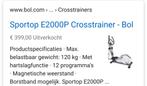 Elliptische (cross)trainer SPORTOP E2000P., Dos, Enlèvement