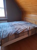 Flanellen dekbedovertrek, grijs geruit ,2 pers., Ophalen of Verzenden, Gebruikt, Grijs, Dekbedovertrek