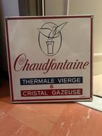 Blik reclamebord chaudfontaine 1968, Verzamelen, Ophalen of Verzenden, Zo goed als nieuw, Reclamebord
