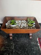 Antieke houten voederbak als decoratie, Antiek en Kunst, Ophalen
