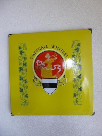 EMAILLE RECLAMEBORD"GREENALL WHITLEY"UIT JAREN 50/60 beschikbaar voor biedingen